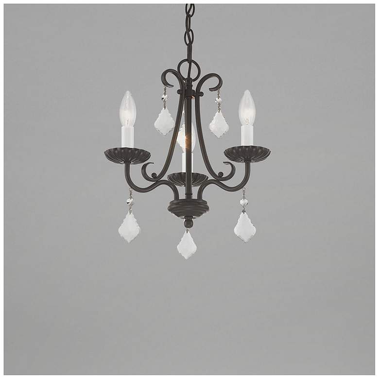 Image 7 3 Light English Bronze Mini Chandelier more views
