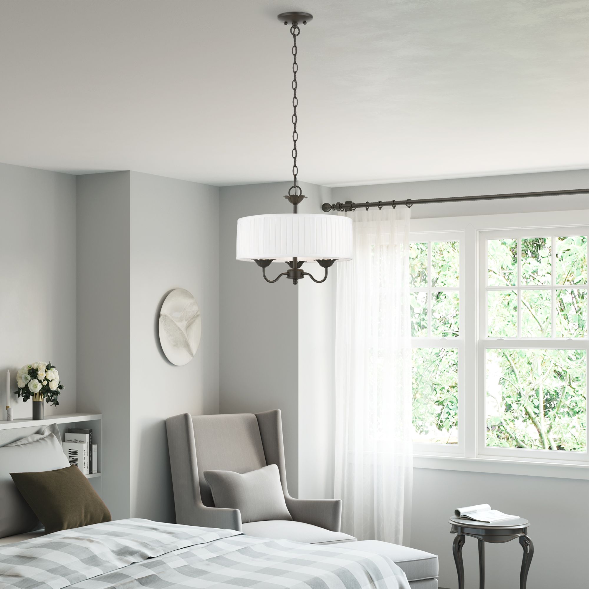 3 Light English Bronze Pendant