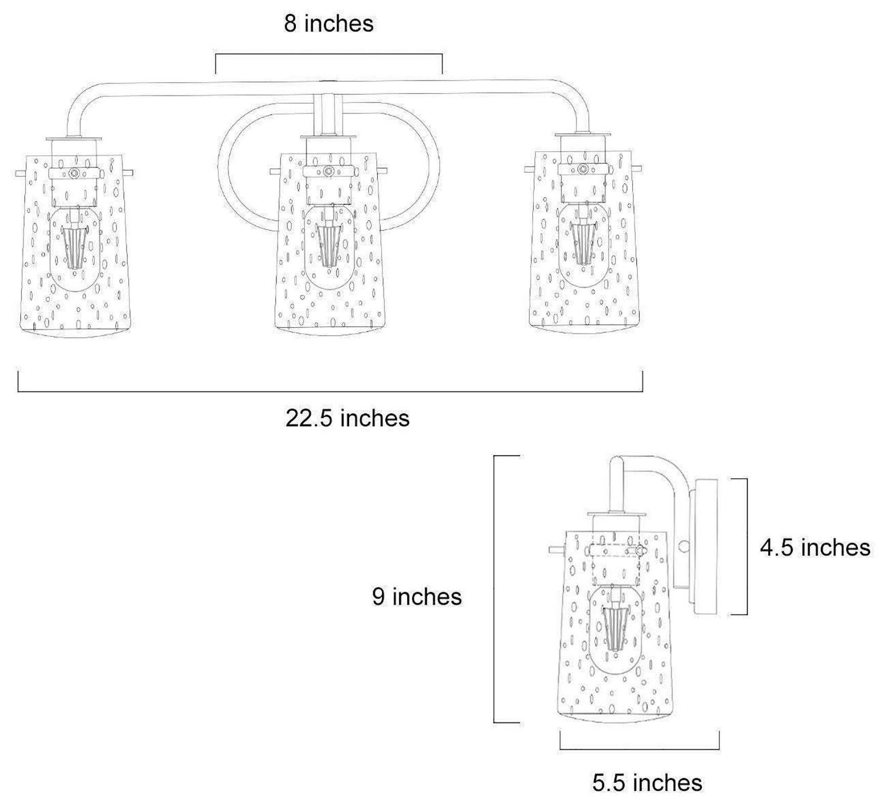 Image 2 3-Light Glass and Brass Bath Light more views