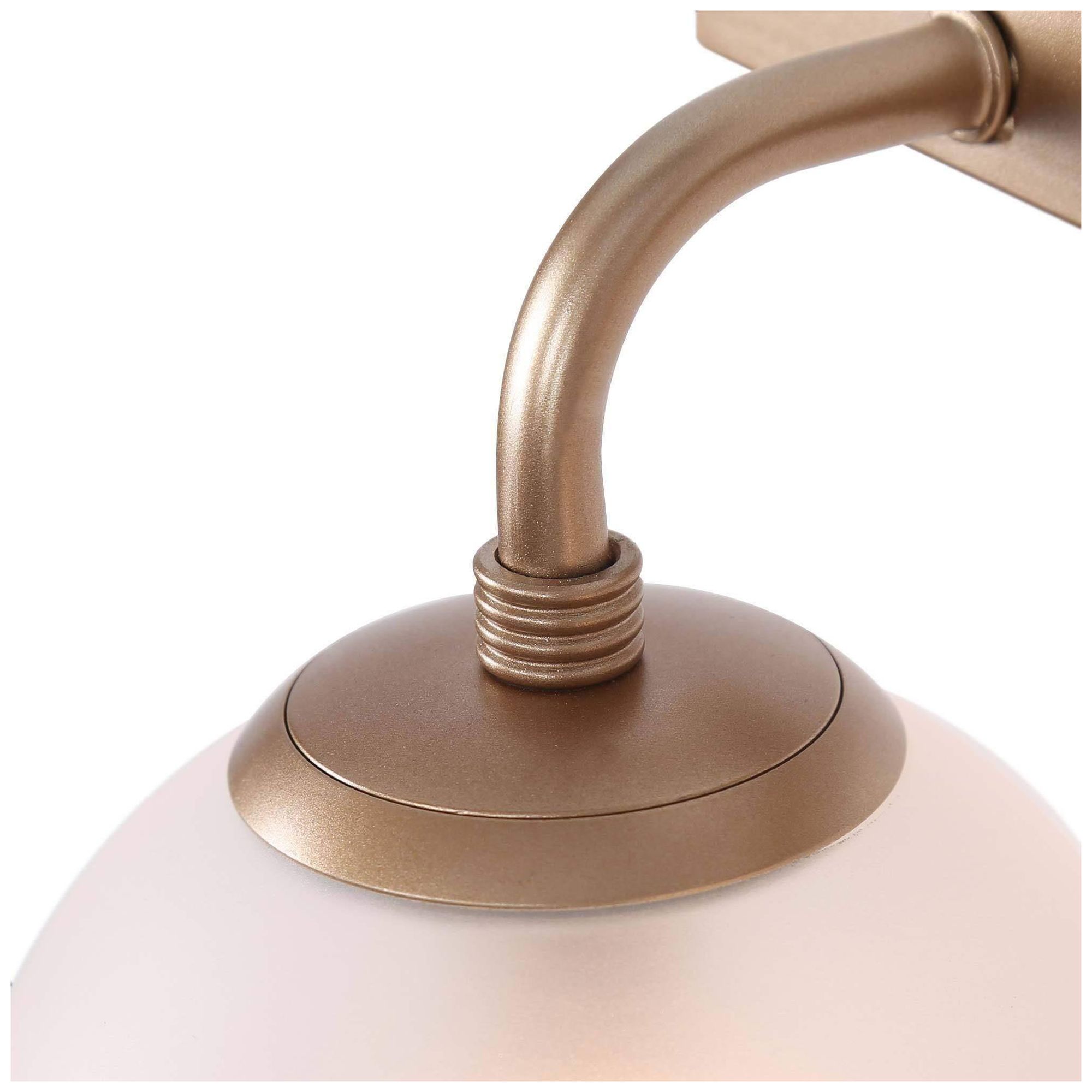 Image 4 3-Light Glass and Brass Bath Light more views