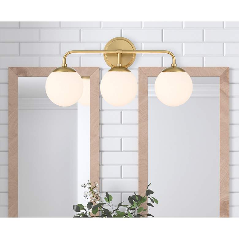 Image 6 3 Light Gold Bathroom Vanity more views