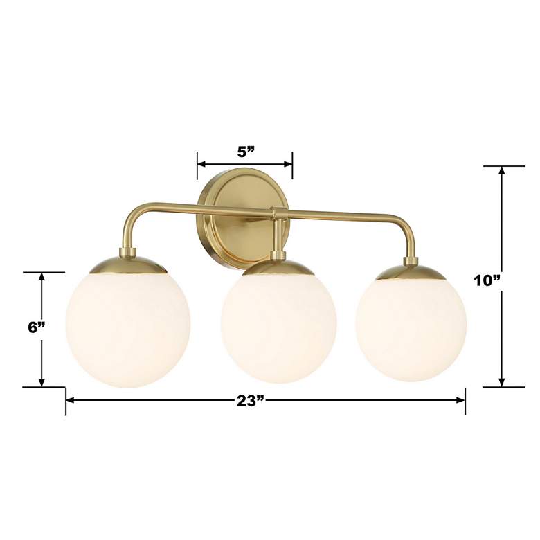 Image 7 3 Light Gold Bathroom Vanity more views