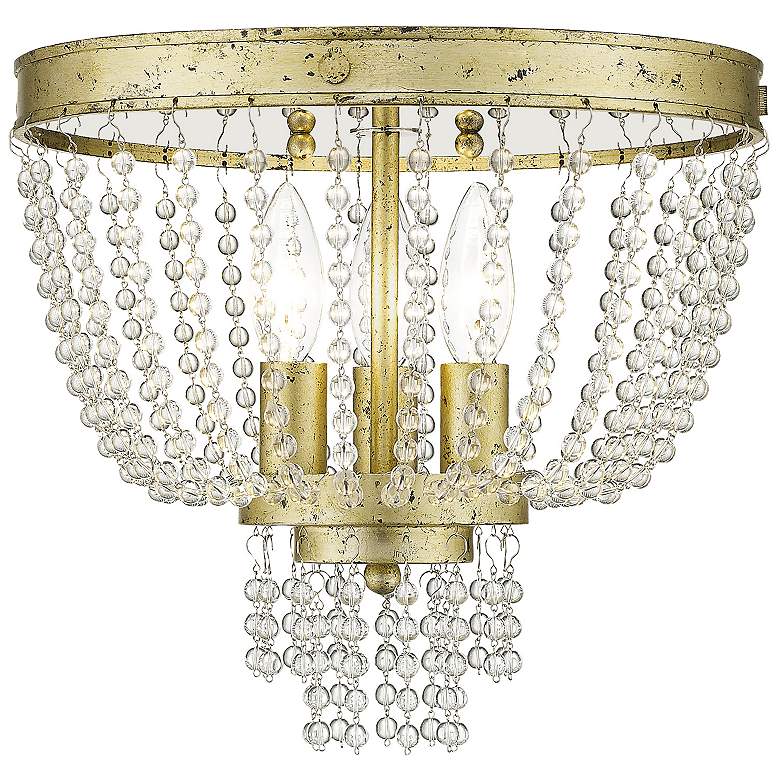 Image 1 3 Light Hand Applied Winter Gold Ceiling Mount