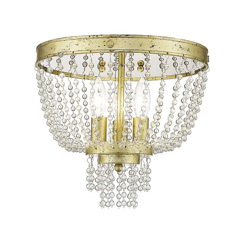 Image 4 3 Light Hand Applied Winter Gold Ceiling Mount more views