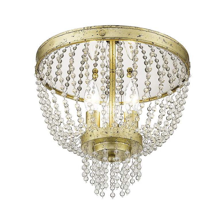 Image 5 3 Light Hand Applied Winter Gold Ceiling Mount more views