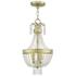 3 Light Hand Applied Winter Gold Pendant