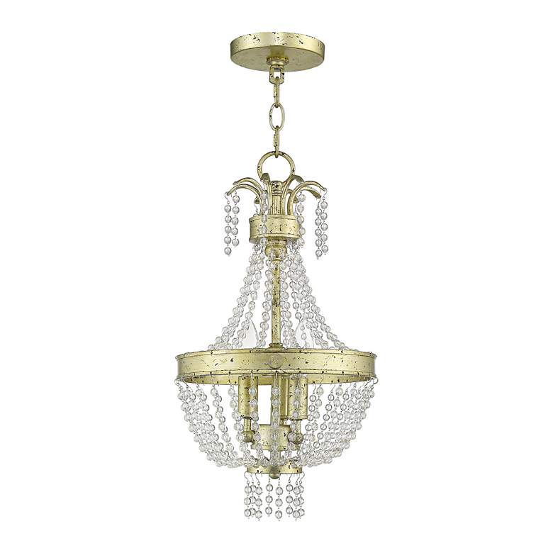 Image 3 3 Light Hand Applied Winter Gold Pendant more views