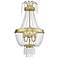 3 Light Hand Applied Winter Gold Wall Sconce