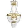 3 Light Hand Applied Winter Gold Wall Sconce