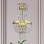 1_3 Light Hand Applied Winter Gold Wall Sconce