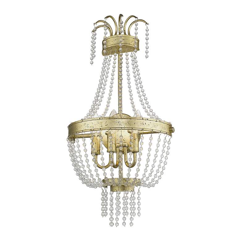Image 4 3 Light Hand Applied Winter Gold Wall Sconce more views