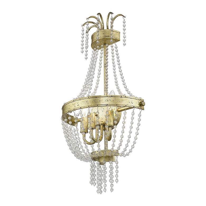Image 5 3 Light Hand Applied Winter Gold Wall Sconce more views