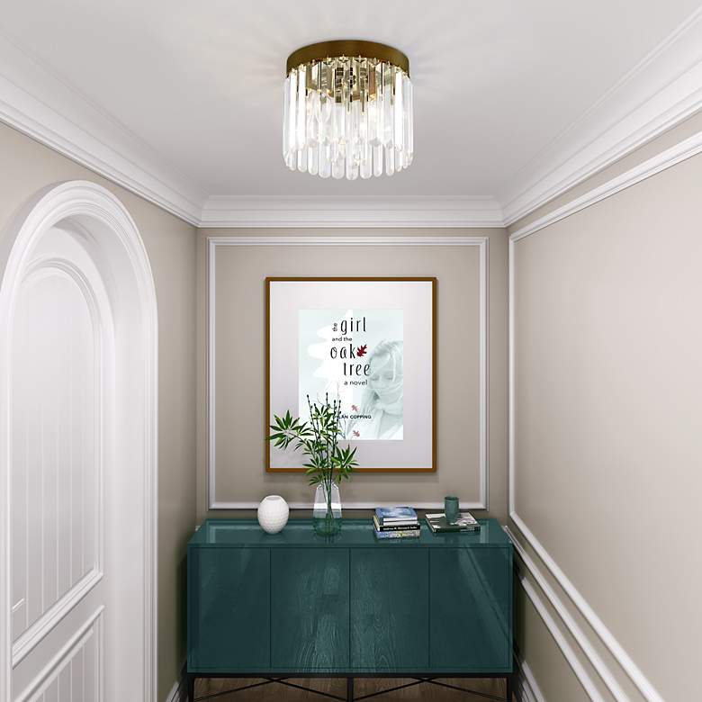 Image 6 3 Light Hand Painted Palacial Bronze Ceiling Mount more views