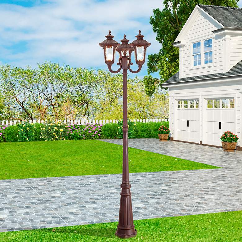 Image 3 3 Light Imperial Bronze Outdoor 3 Head Post more views
