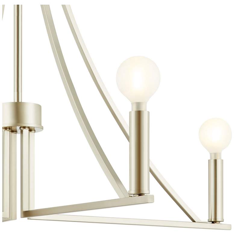 Image 6 3-Light Linear Chandelier in Brushed Nickel more views