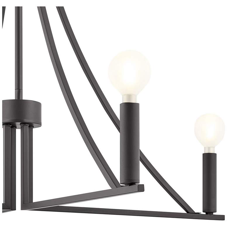 Image 6 3-Light Linear Chandelier in Matte Black more views