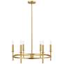2_3-Light Linear Chandelier in Natural Brass more views