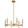 3_3-Light Linear Chandelier in Natural Brass more views