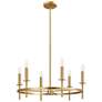 4_3-Light Linear Chandelier in Natural Brass more views
