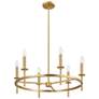 5_3-Light Linear Chandelier in Natural Brass more views