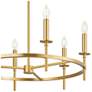 6_3-Light Linear Chandelier in Natural Brass more views