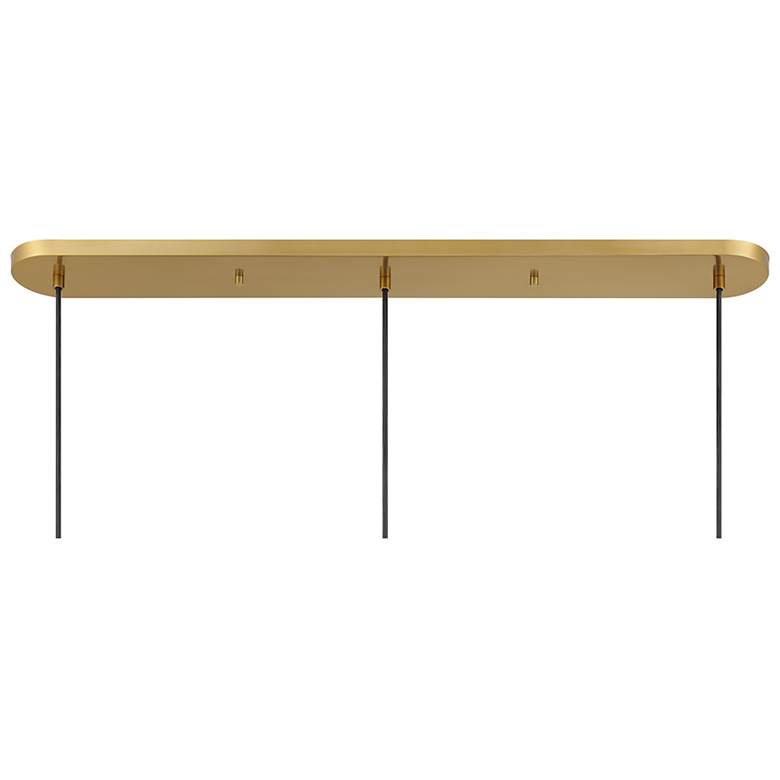 Image 6 3-Light Linear Chandelier in Natural Brass more views