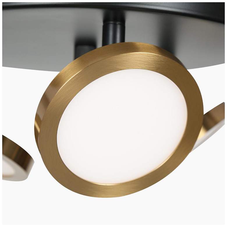 Image 3 3-Light Matte Black and Plating Brass Ceiling Lamp Led more views
