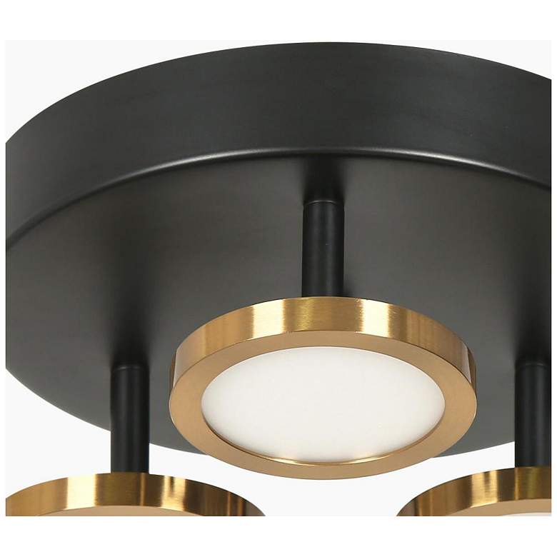 Image 4 3-Light Matte Black and Plating Brass Ceiling Lamp Led more views
