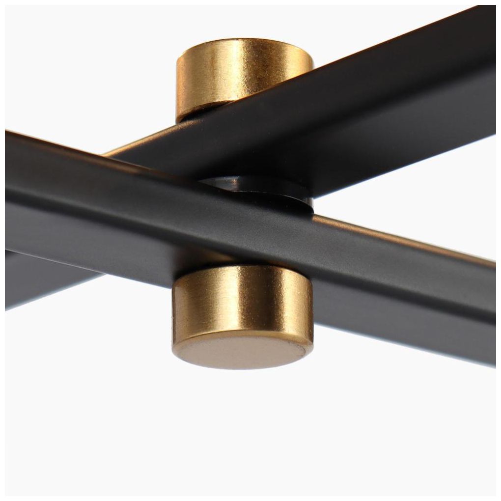 Image 4 3-Light Matte Black and Plating Brass Ceiling Lamp more views