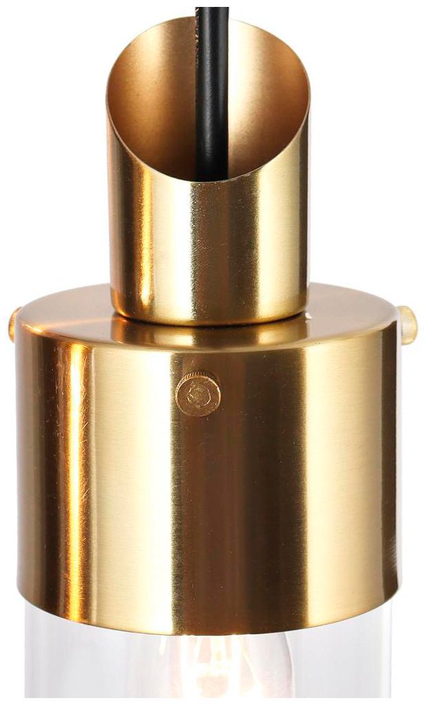 Image 2 3-Light Matte Black and Plating Brass Chandeliers with Clear Glass more views