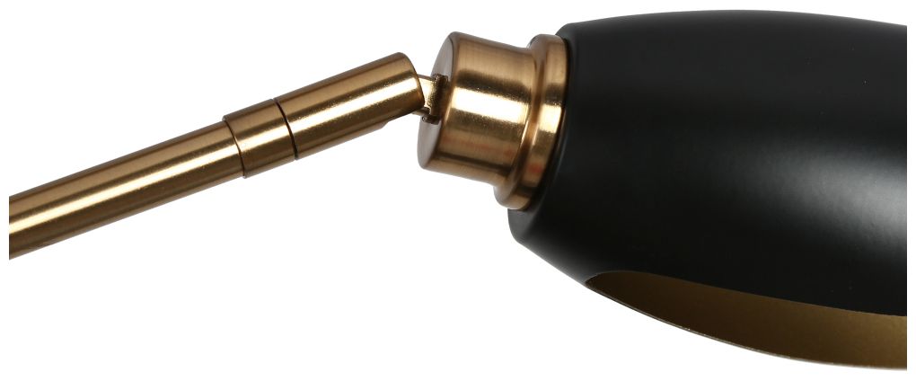 Image 3 3-Light Matte Black and Plating Brass Chandeliers more views