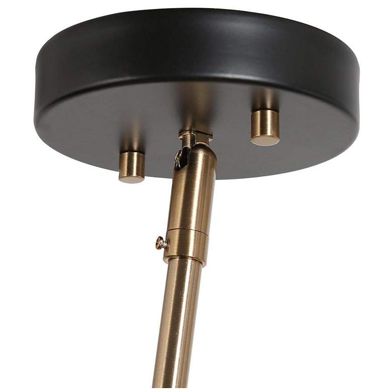 Image 4 3-Light Matte Black and Plating Brass Chandeliers more views