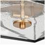4_3-Light Matte Black and Satin Gold Ceiling Lamp with Seeded Glass more views