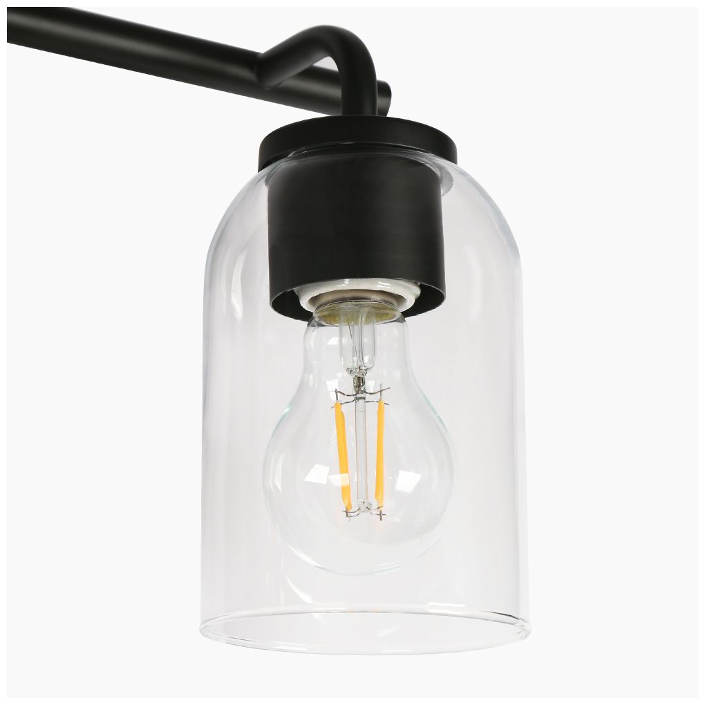 Image 3 3-Light Matte Black Bathroom Vanity Light more views