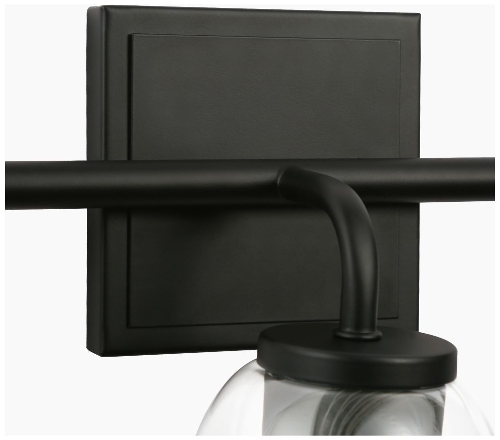 Image 4 3-Light Matte Black Bathroom Vanity Light more views