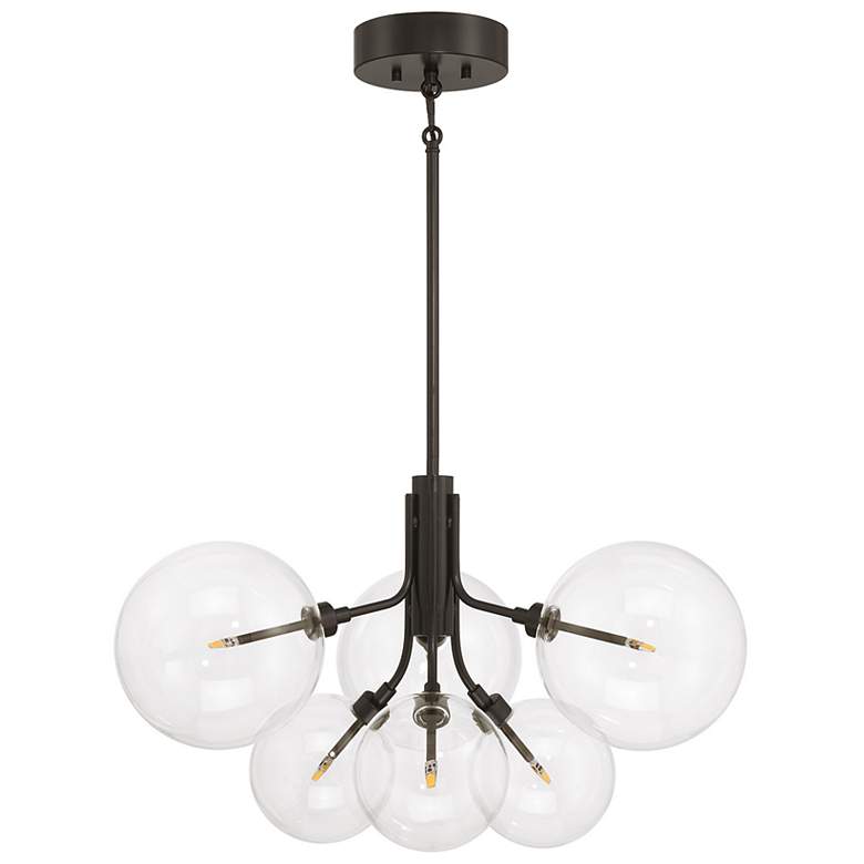 Image 2 3-Light Multi-Point Chandelier in Natural Brass more views