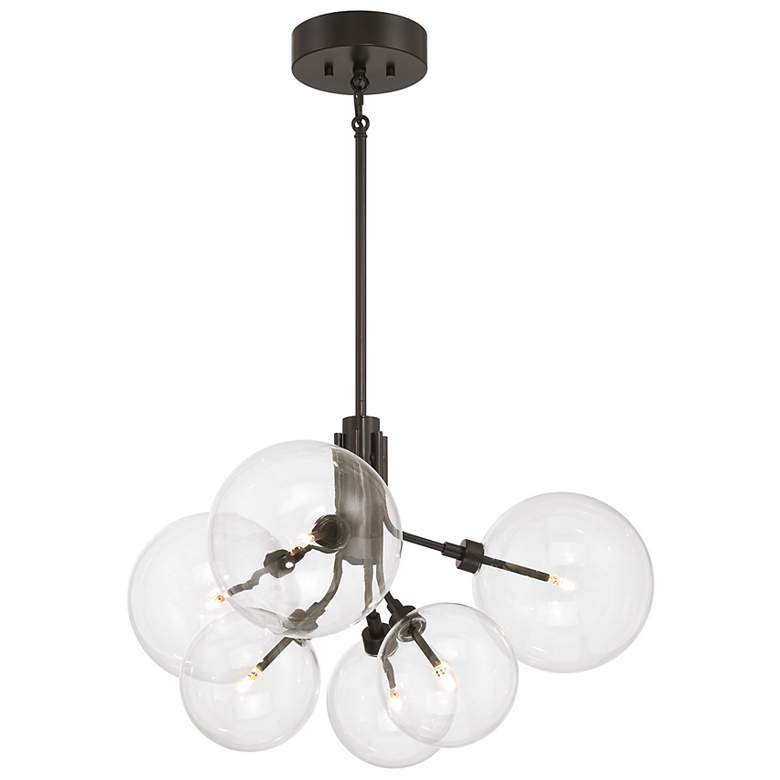 Image 5 3-Light Multi-Point Chandelier in Natural Brass more views