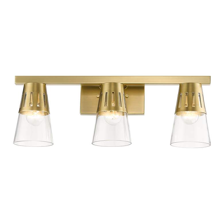 Image 5 3 Light Natural Brass Vanity Sconce more views