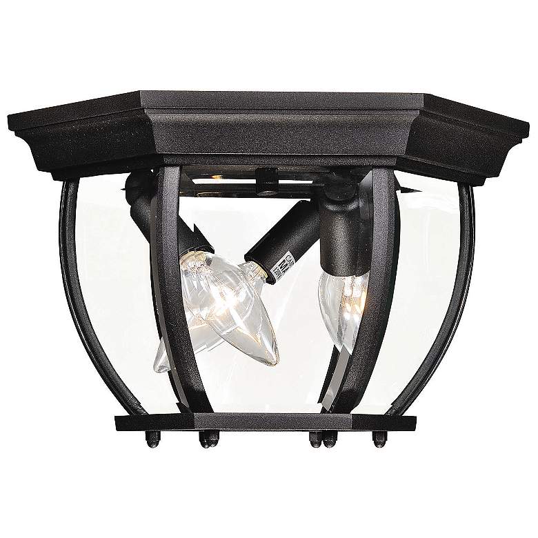 Image 1 3-Light Outdoor Ceiling Light in Black