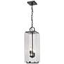 2_3 Light Outdoor Chain Mount Ceiling Fixture in Black finish