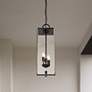 1_3 Light Outdoor Chain Mount Ceiling Fixture in Black finish
