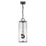 6_3 Light Outdoor Chain Mount Ceiling Fixture in Black finish more views