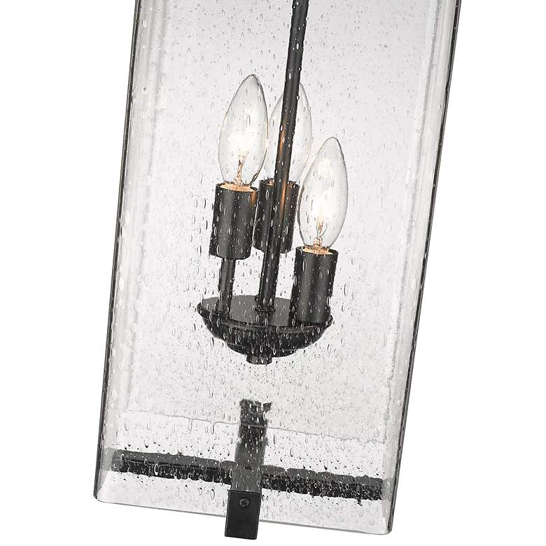 Image 7 3 Light Outdoor Chain Mount Ceiling Fixture in Black finish more views