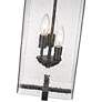 7_3 Light Outdoor Chain Mount Ceiling Fixture in Black finish more views