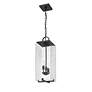 3 Light Outdoor Chain Mount Ceiling Fixture in Black finish