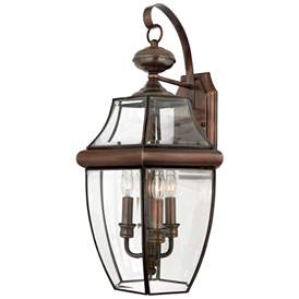 Image1 of 3-Light Outdoor Wall Fixture Copper
