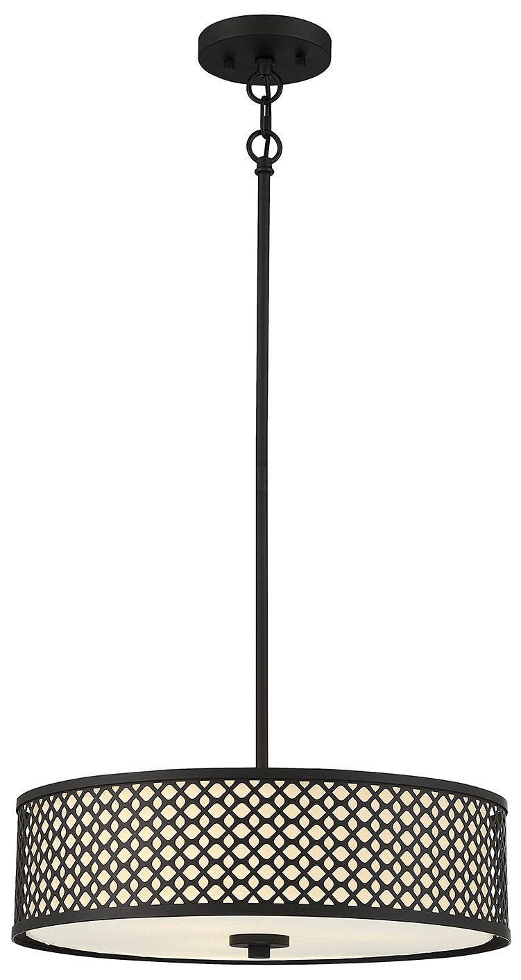 3-Light Pendant in Matte Black