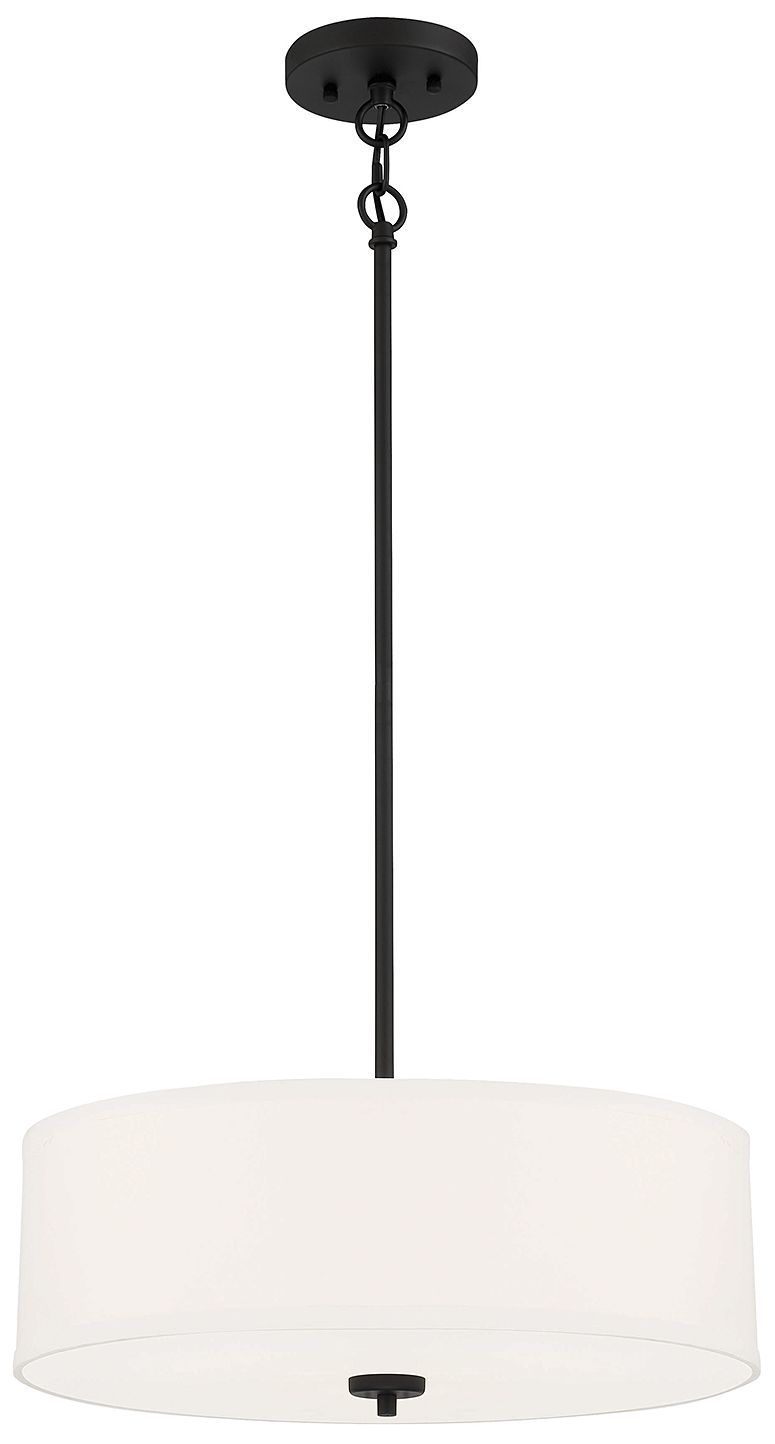 3-Light Pendant in Matte Black