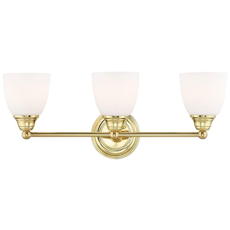 Image 1 3 Light Polished Brass Bath Light