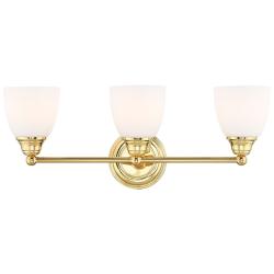 3 Light Polished Brass Bath Light